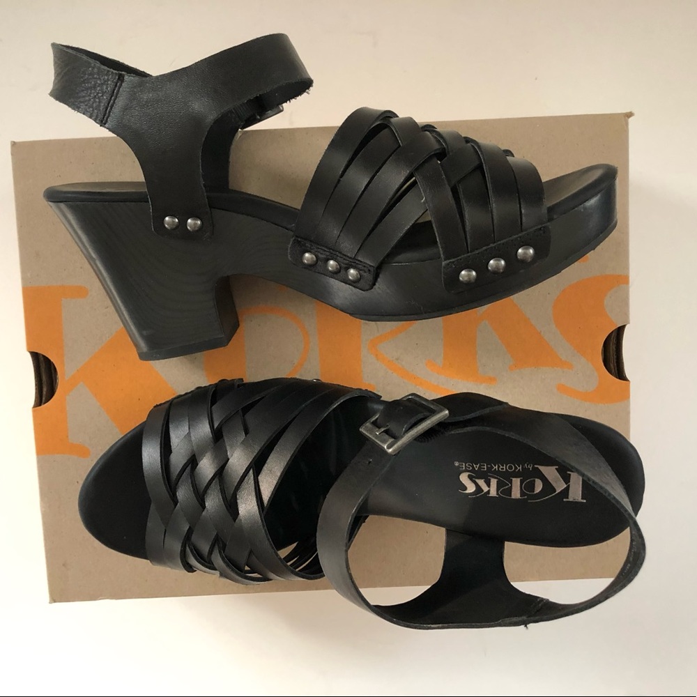 Korks by Kork-Ease, Black Berryessa Sandal, Size 9 M—worn once.